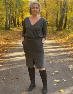 sukienka NEL - grafit