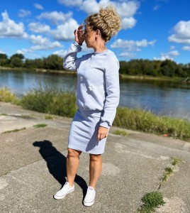 bluza LUNA - jasny szary melanż