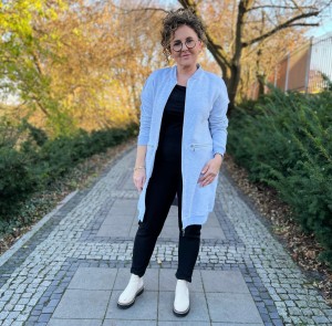 kardigan MORGAN - jasny szary melanż