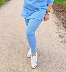 legginsy PRĄŻEK - niebieski