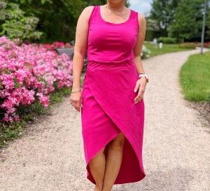 sukienka OMENA  - fuksja