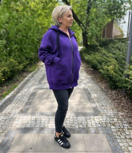 bluza FLORA ZIP - fiolet