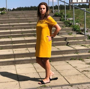 sukienka PAULA - musztarda