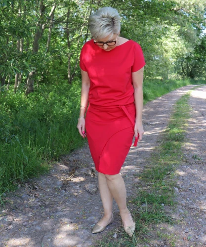 sukienka GAJA- czerwony