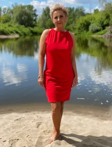 sukienka MONA - czerwony