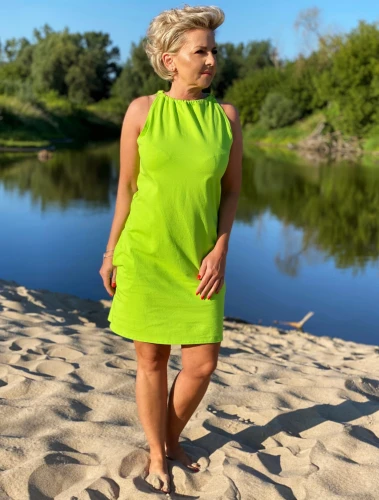sukienka MONA - limonka