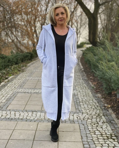 bluza LOREN - jasny szary melanż