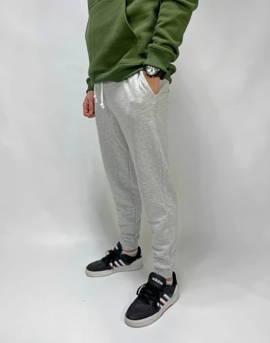 spodnie JOGGER - jasny szary melanż