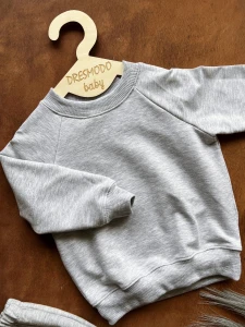 bluza niemowlęca - jasny szary melanż