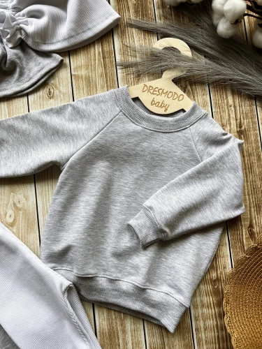 bluza niemowlęca - jasny szary melanż 