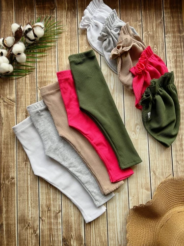 legginsy prążkowane